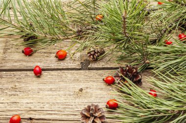 Yeni yıl ve Noel eski tahta arka planı