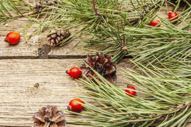 Yeni yıl ve Noel eski tahta arka planı