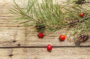 Yeni yıl ve Noel eski tahta arka planı