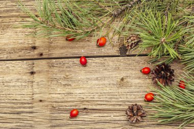 Yeni yıl ve Noel eski tahta arka planı