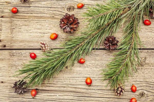 Neues Jahr und Weihnachten alte Holzbretter Hintergrund — Stockfoto