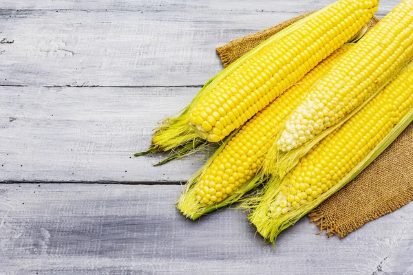 Friss nyers kukorica csövek — Stock Fotó
