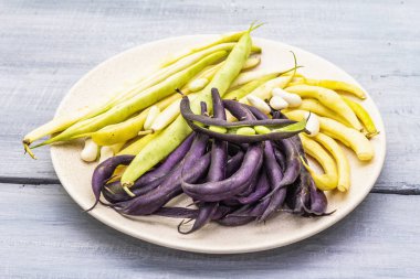 Kabuklu taze fasulye çeşitleri.
