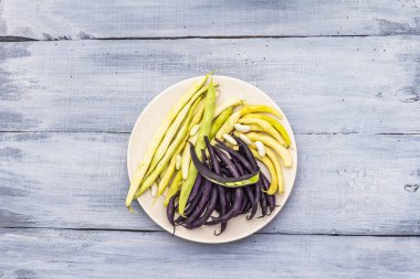 Kabuklu taze fasulye çeşitleri.