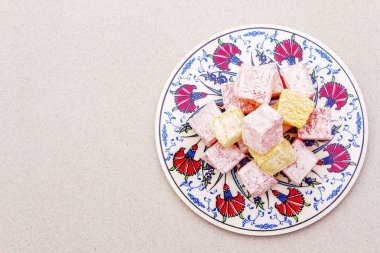 Eastern sweets. Traditional Turkish delight clipart