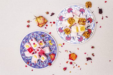 Doğu tatlıları. Geleneksel Türk lokumu