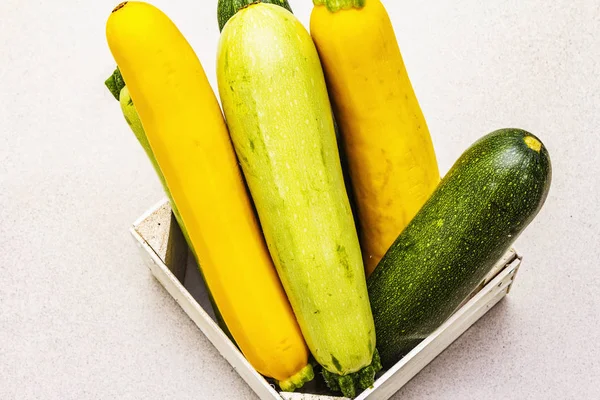 Assorted colorful zucchini — Stock Photo, Image