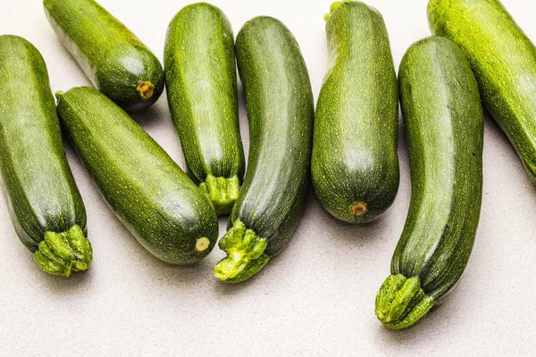 Bright green zucchini