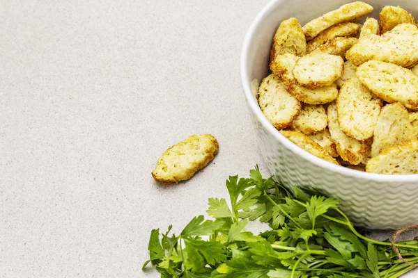 Croutons frescos de sopas de nata de outono quentes — Fotografia de Stock