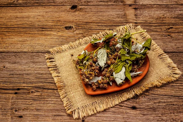 Hojas Secas Flores Bayas Frambuesa Ingrediente Herbal Para Cocinar Saludable —  Fotos de Stock