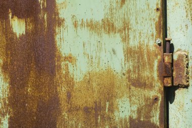 Paslı demir kapı arka plan