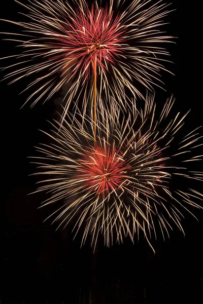 colorful fireworks in black background