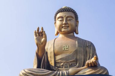 The giant Buddha statue at Fo Guang Shan in Kaohsiung, Taiwan. clipart