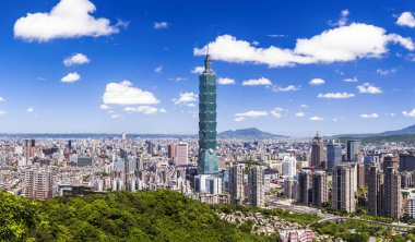 Taipei 101 gökdeleni Taipei, TAIWAN.