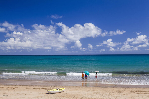 Sea wave with beach in south taiwan