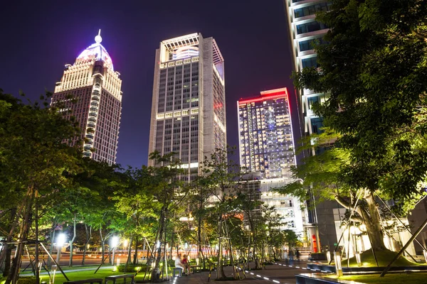 Taipeh Taiwan Straßenansicht Und Stadtbild Des Xinyi Viertels Der Nacht — Stockfoto