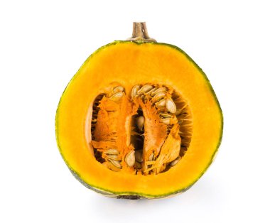 beyaz zemin üzerinde olgunlaşmış kabak