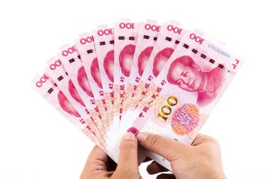 Asya el ele tutuştu Çin Rmb banknotları para