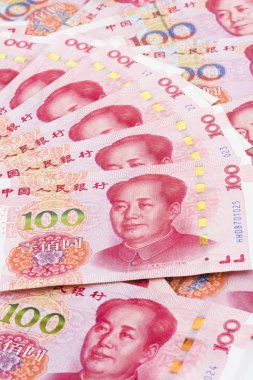 Çin Rmb banka notess arka plan kolaj