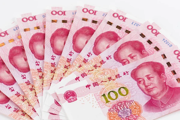 Background Collage Chinese Rmb Bank Notess — Stock Photo, Image