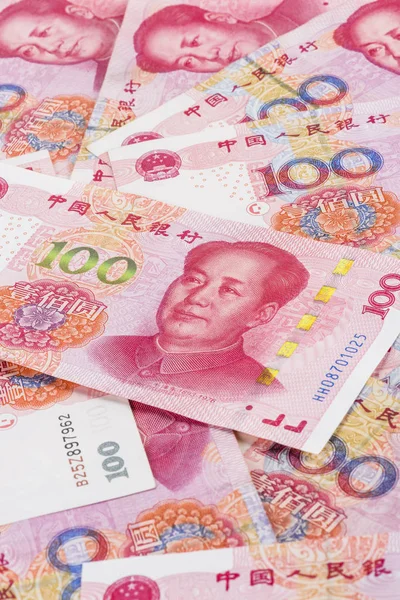 中国の人民元銀行 Notess の背景のコラージュ — ストック写真