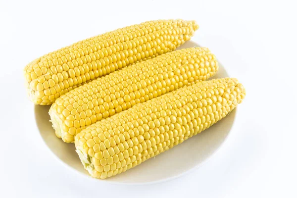 Sweet Corn White Background — Stock Photo, Image