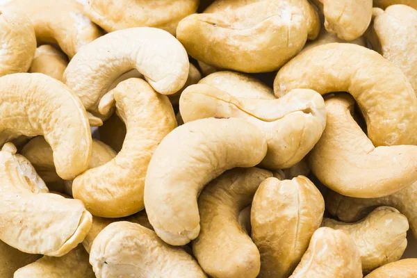 Cashew Nuts White Background — Stock Photo, Image