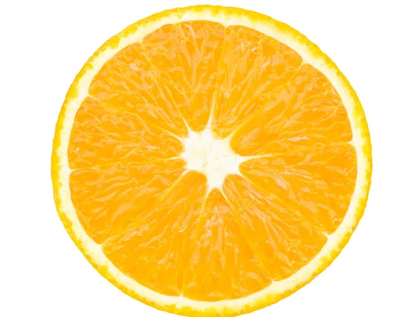 Slice Sunkist Orange White Background Royalty Free Stock Images