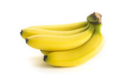 Beyaz arkaplanda izole muzlar