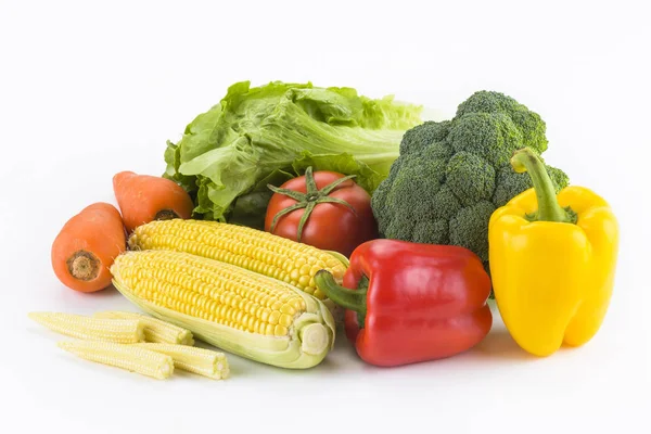 Verduras Frescas Sobre Fondo Blanco — Foto de Stock