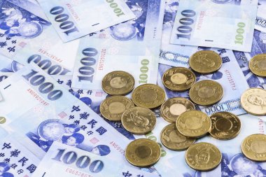 Tayvan para birimine yakın çekim