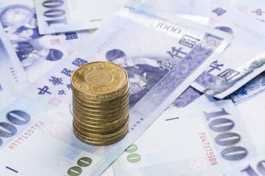 Tayvan para birimine yakın çekim