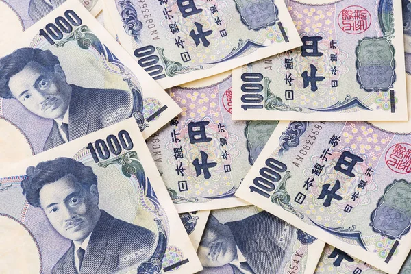 Închiderea Bancnotelor Bancare Yen Moneda Japoneză — Fotografie, imagine de stoc