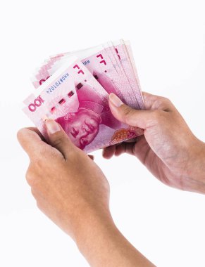 Asya el ele tutuştu Çin Rmb banknotları para