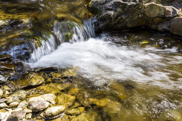 Creek Stream Water Flowing Rocks Stones — Stock Photo, Image