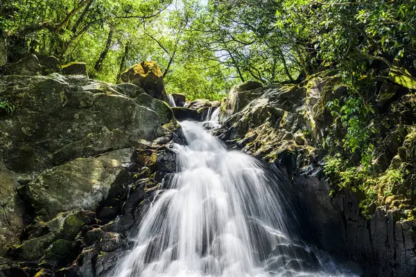 Wasserfall Aus Nächster Nähe Natürlicher Hintergrund — Stockfoto
