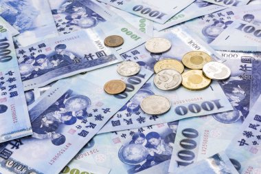 Tayvan para birimine yakın çekim