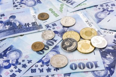 Tayvan para birimine yakın çekim