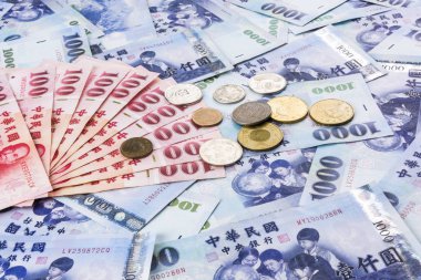 Tayvan para birimine yakın çekim