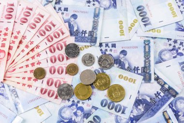 Tayvan para birimine yakın çekim