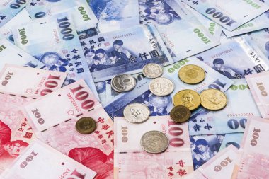 Tayvan para birimine yakın çekim