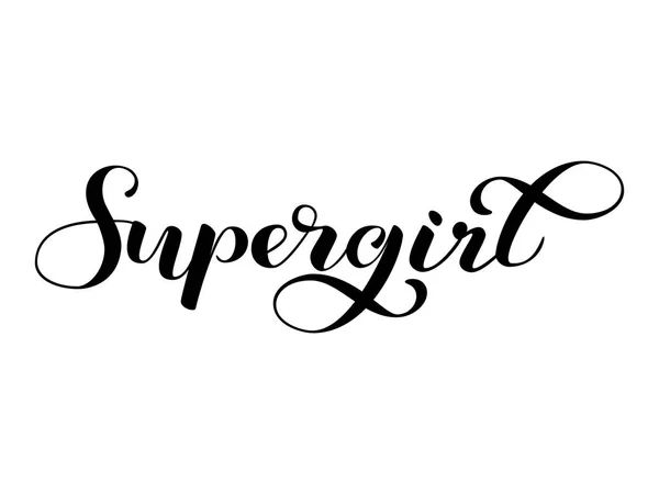 Letteratura di Supergirl. Illustrazione vettoriale — Vettoriale Stock