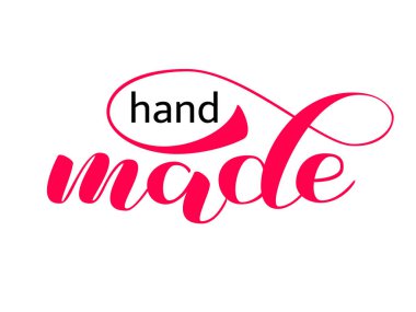 El yapımı yazı. Vektör çizim