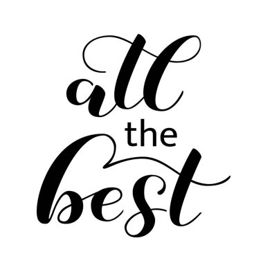 En iyi yazı. Vektör çizim