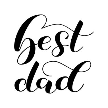 En iyi baba fırça yazı. Vektör çizim afiş için