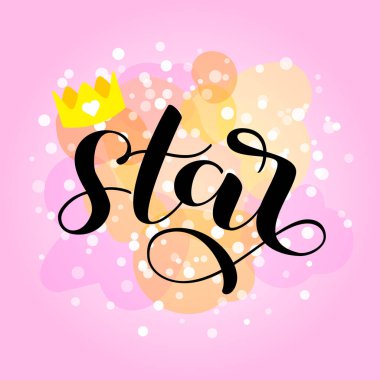 Fırça yazı yıldız. Vektör çizim ceketler