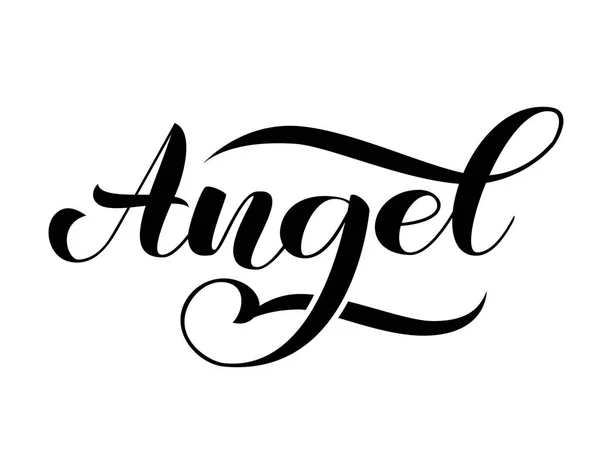 Angel brush lettering for clothes, card. Vector illustration — Stock Vector