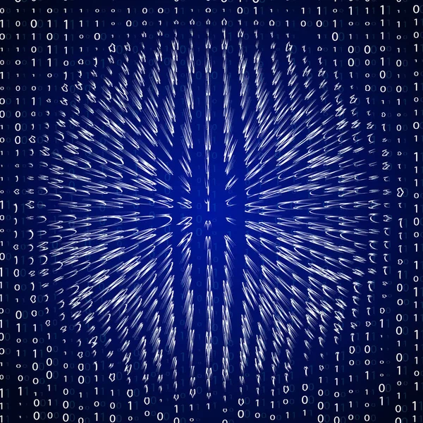 Matrice fond bleu écrasé. Illustration vectorielle — Image vectorielle