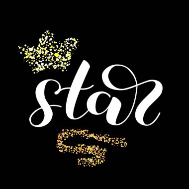 Fırça yazı yıldız. Vektör çizim ceketler