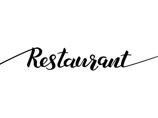 Lettrage restaurant. Illustration vectorielle pour carte — Image vectorielle